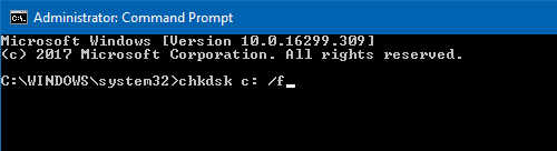 chkdsk cannot be used for raw